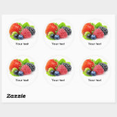 Sticker Rond Fruits frais (Feuille)