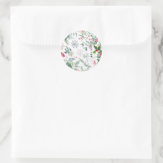 Sticker Rond fruits frais d'hiver (Sac)