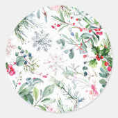 Sticker Rond fruits frais d'hiver (Devant)