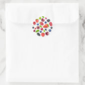 Sticker Rond Fruits frais en cercle (Sac)
