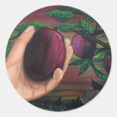 Sticker Rond Fruits interdits (Devant)