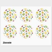 Sticker Rond Fruits mixtes 4 (Feuille)