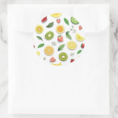 Sticker Rond Fruits mixtes 4 (Sac)