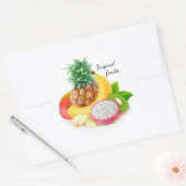 Sticker Rond Fruits tropicaux (Enveloppe)