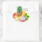 Sticker Rond Fruits tropicaux (Sac)
