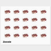 Sticker Rond Fruits tropicaux - Lychees (Feuille)