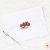 Sticker Rond Fruits tropicaux - Lychees (Enveloppe)