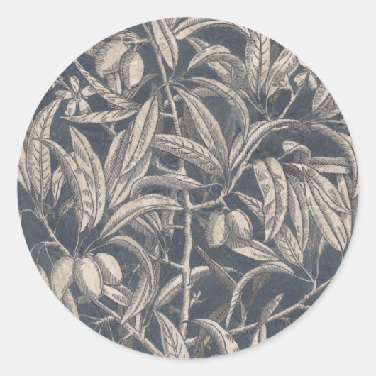 Sticker Rond Fruits vintages et fleurs I (Devant)