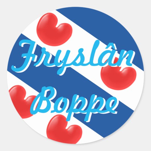 Sticker Rond Fryslân Boppe (Devant)
