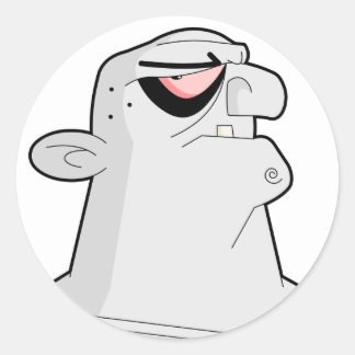 Sticker Rond fs008-caricature-tête-zombie