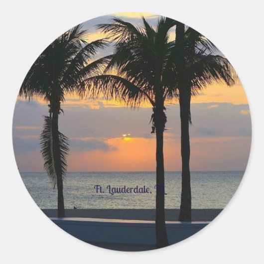 Sticker Rond Ft Lauderdale (Devant)