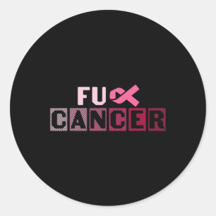 Sticker Rond FU Pink Ribbon Sensibilisation au cancer du sein