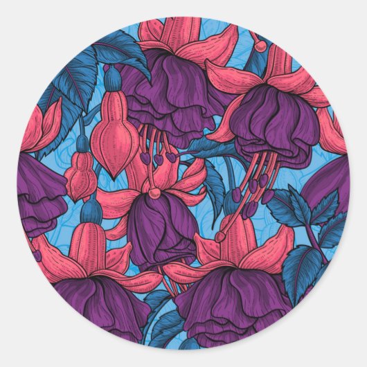 Sticker Rond Fuchsia (Devant)