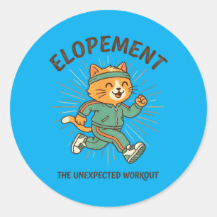 Sticker Rond Fuite en elopement L'entraînement inattendu Mariag