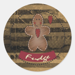 Sticker Rond Fuite vintage de pain d'épices