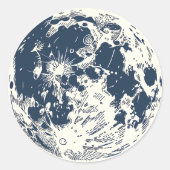 Sticker Rond Full Moon (Devant)
