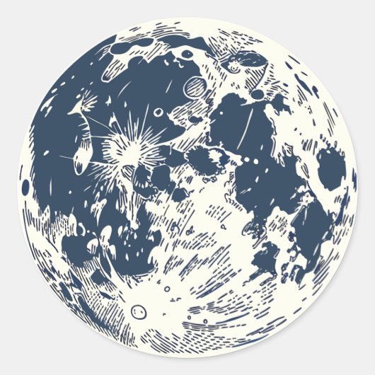 Sticker Rond Full Moon (Devant)