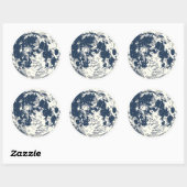 Sticker Rond Full Moon (Feuille)
