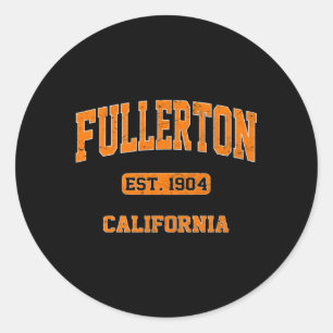 Sticker Rond Fullerton California Ca State Style sportif