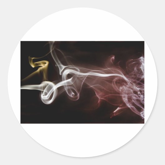 Sticker Rond Fumée colorée (Devant)