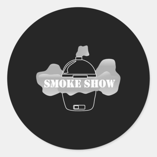 Sticker Rond Fumée Show Bbq (Devant)