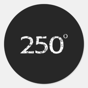 Sticker Rond Fumeur de grillade à 250 degrés BBQ fumage de vian