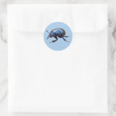 Sticker Rond Fumier Dor Beetle Blue Fumier Bug (Sac)