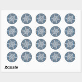 Sticker Rond Fun and Fancy Snowflake (Feuille)