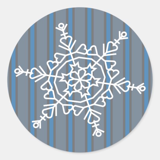 Sticker Rond Fun and Fancy Snowflake (Devant)