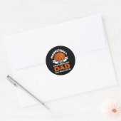 Sticker Rond Fun Basketball Papa comme un père régulier seuleme (Enveloppe)