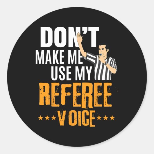 Sticker Rond Fun Basketball Réf Hoops - Basketball Arbitre (Devant)