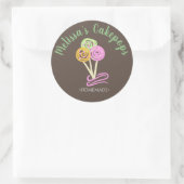 Sticker Rond Fun Cakepop Logo Bannière Boulangerie maison Fils  (Sac)