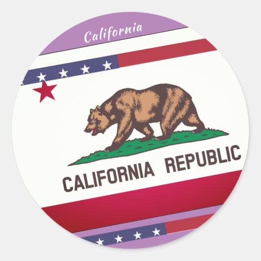 Sticker Rond Fun California (Devant)