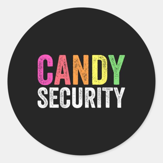 Sticker Rond Fun Candy Sécurité Costume d'Halloween (Devant)