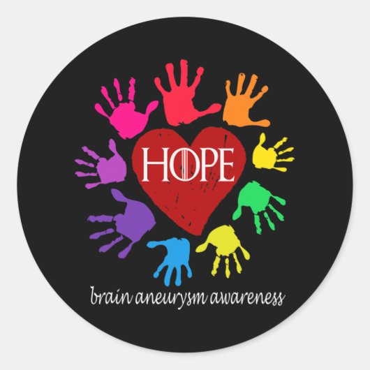 Sticker Rond Fun cerveau anévrisme guerrier1 (Devant)