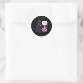 Sticker Rond Fun Chat Pâques Ce que je veux Pâques Panier Stuff (Sac)