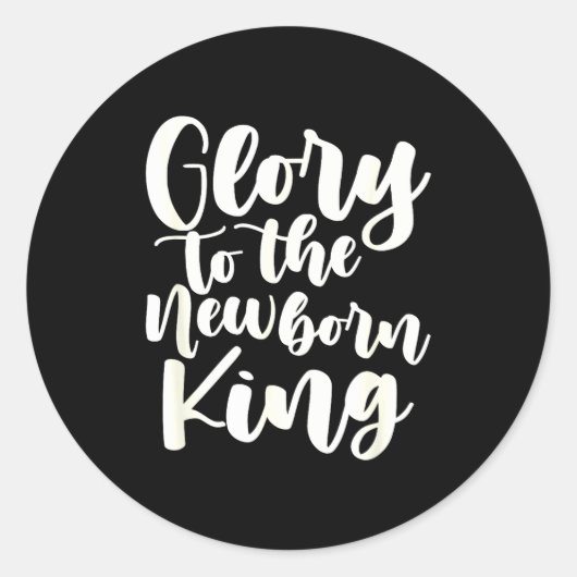 Sticker Rond Fun Christmas Holiday Saying Religious Christian E (Devant)