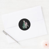 Sticker Rond Fun Christmas Sorta Merry Sorta Scandale Skeleton (Enveloppe)