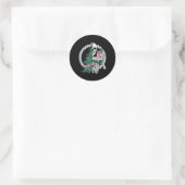 Sticker Rond Fun Christmas Sorta Merry Sorta Scandale Skeleton (Sac)