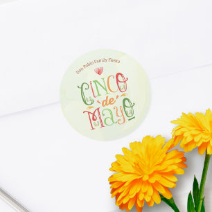 Sticker Rond Fun Cinco de Mayo