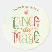 Sticker Rond Fun Cinco de Mayo (Devant)