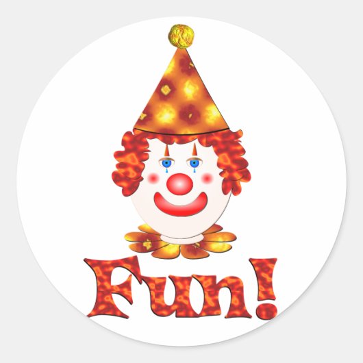 Sticker Rond Fun clown (Devant)
