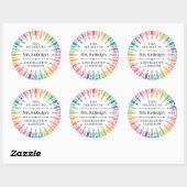 Sticker Rond Fun Coloured Pcrils propriété Teacher's Classroom (Feuille)