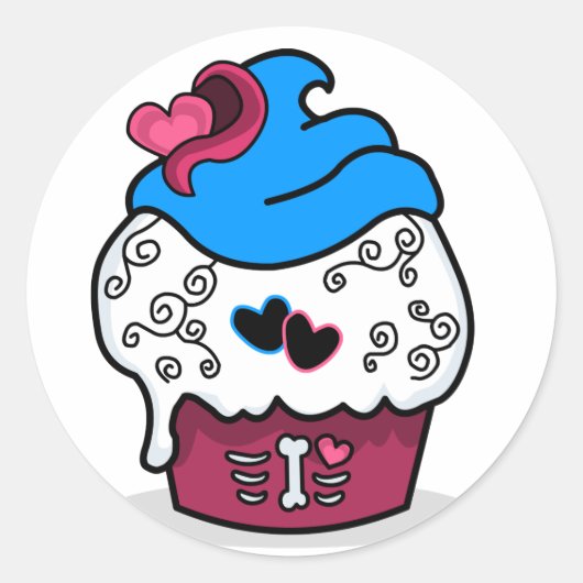 Sticker Rond Fun Cupcake (Devant)