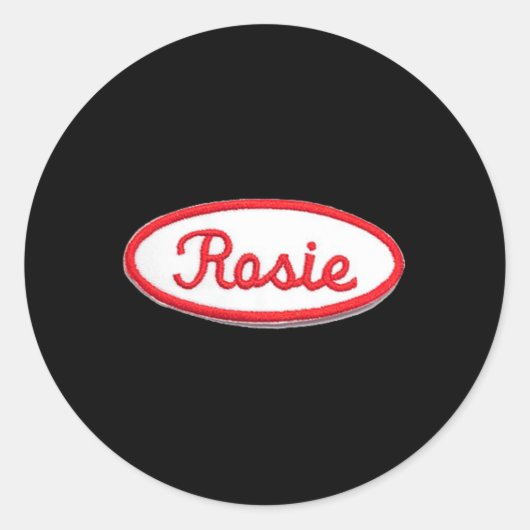 Sticker Rond Fun Cute Rosie le Riveter Costume féministe (Devant)