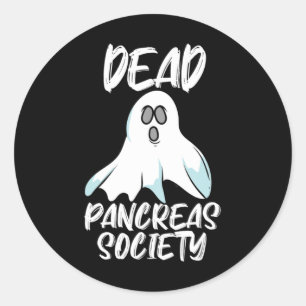 Sticker Rond Fun Dead Pancreas Society T1D T2D Design