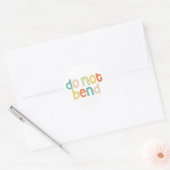 Sticker Rond Fun Do Not Bend Design (Enveloppe)