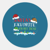 Sticker Rond Fun Favorite Desk Front Santa s Fun (Devant)