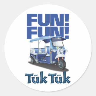Sticker Rond FUN FUN Tuk Tuk