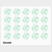 Sticker Rond Fun Green Cercles Super Retro Mariage (Feuille)
